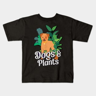 dogs and plants Kids T-Shirt